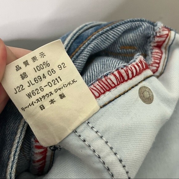 Levis W626-0217 Jeans Vintage Size 31 Made In Japan Denim Medium Wash Rigid - Picture 10 of 12
